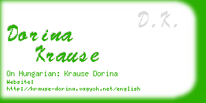 dorina krause business card